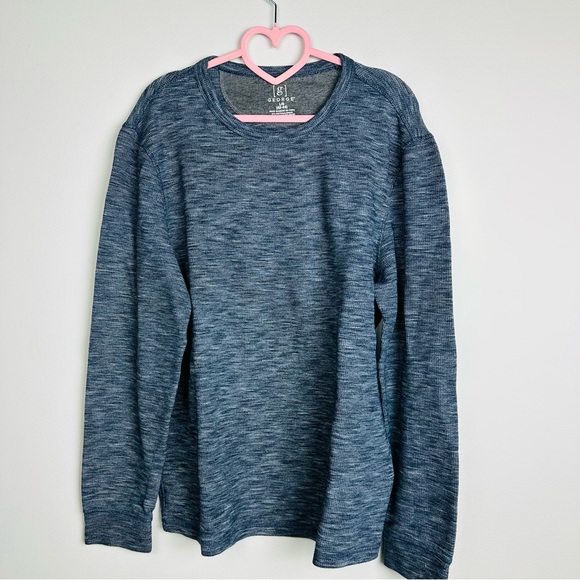 George Other - George Men's Blue Heather Crewneck Sweater Size Large